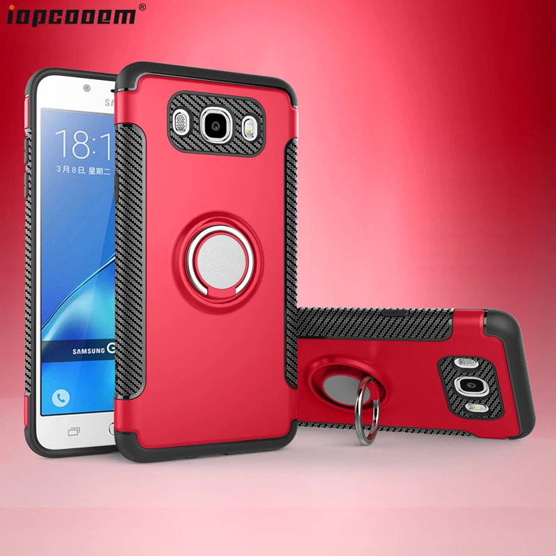 

For Samsung Galaxy J3 2016 Case TPU+PC shockproof With finger ring Holder Phone Back Cover For Galaxy J310 coque 5.0 inch