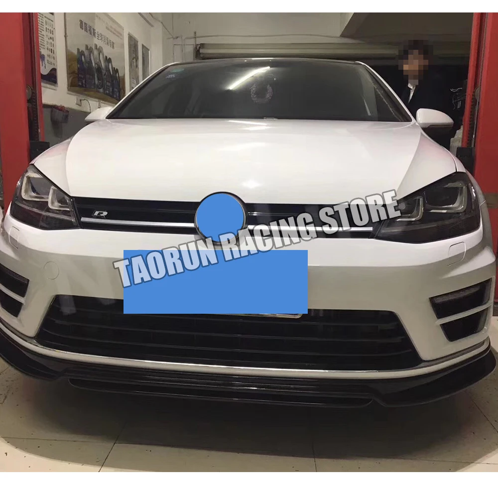 MK7 ABS черный передний бампер для губ подбородок спойлер для Volkswagon MK7 Golf 7 R& Rline бампер только