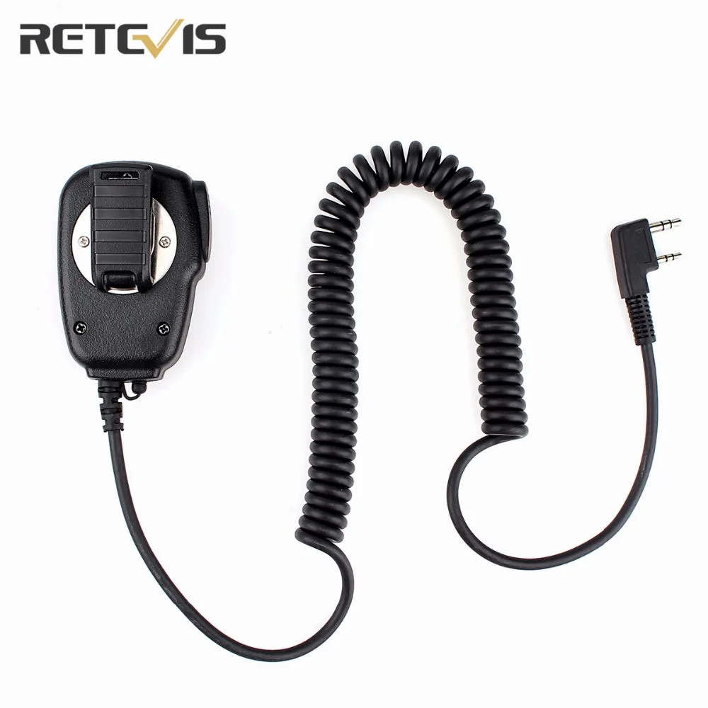 10 шт. Retevis RS 111 2PIN дистанционный динамик микрофон для Kenwood H777 RT21 RT5R Baofeng UV5R