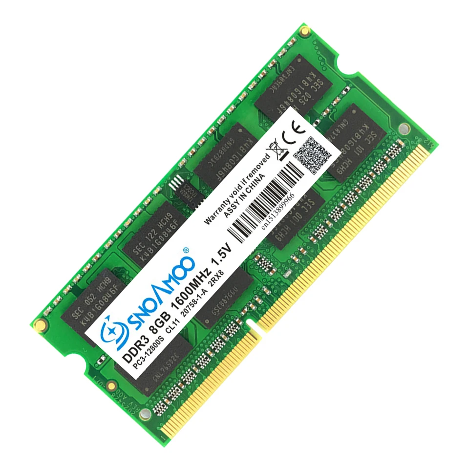 SNOAMOO ноутбук память DDR3 4 ГБ 8 ГБ 1333 МГц 1600 МГц PC3-10600S для ноутбука Memoria Ram ноутбук память SO-DIMM 1,5 в гарантия