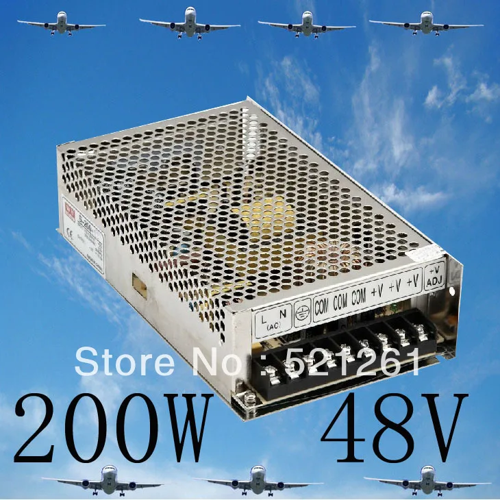 

DIANQI power suply 48v 200w ac to dc power supply 200W 48V 4.2A power supply unit ac dc converter high quality S-200-48