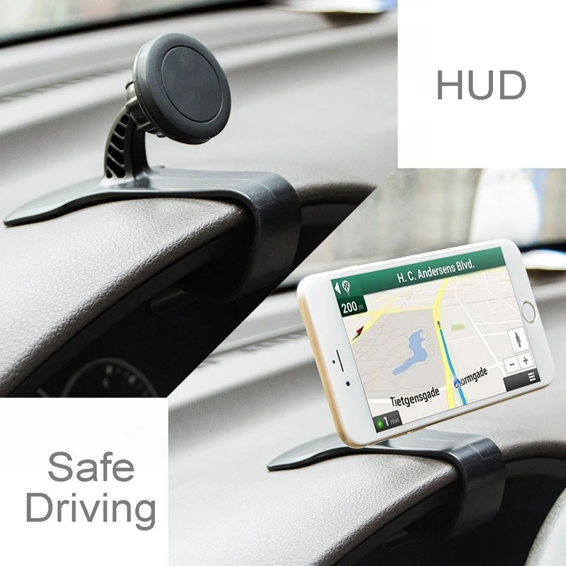 Универсальный магнитный автомобильный держатель для телефона HUD крепление на приборную панель Магнитный Автомобильный держатель Подставка для сотового телефона безопасное вождение для iPhone X 8 7 Plus