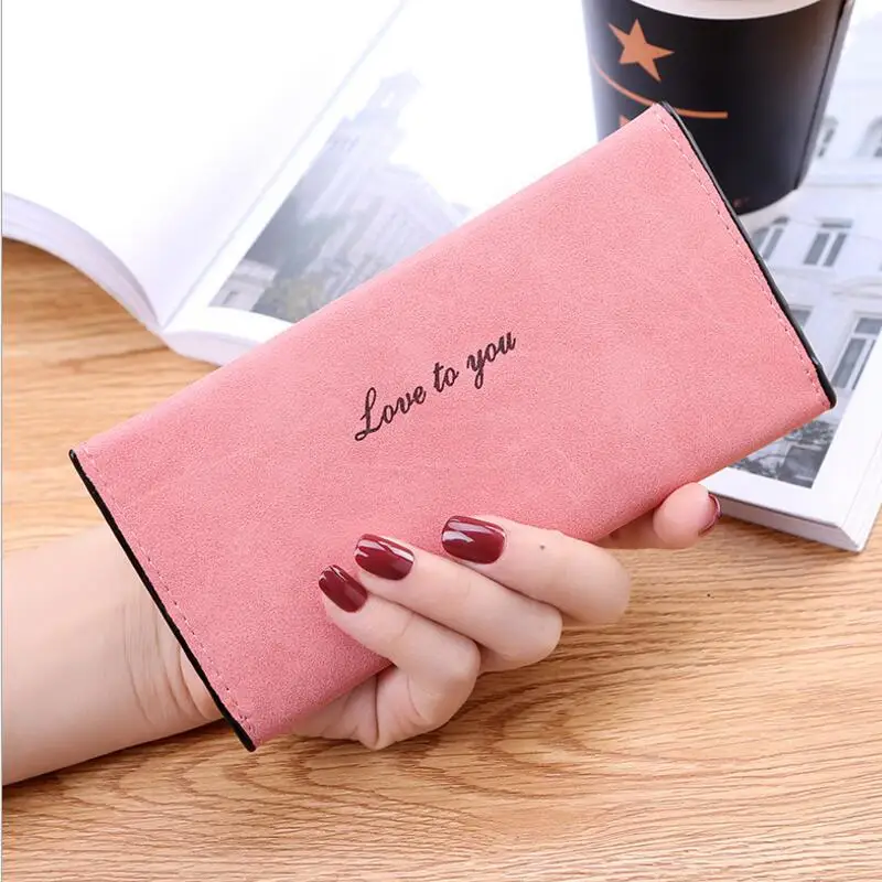 

2018 new Korean version of the long ladies wallet card package ultra-thin matte retro student wallet