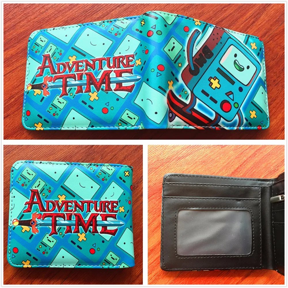 

Cartoon wallet Adventure Time Bi-fold Wallet Mens Credit Card Holder Wallet ID Cash Coin Purse W531