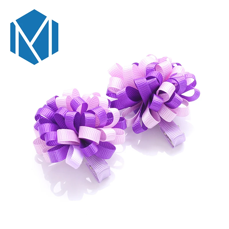 M MISM 1 набор = 2 шт Круглые разноцветные ленты с бантом аксессуары для волос для девочек новинка ленты заколки для волос Детские Заколки головные уборы для женщин