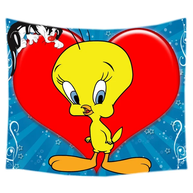 2017 new tweety bird design wall hanging tapestry fashion wall art