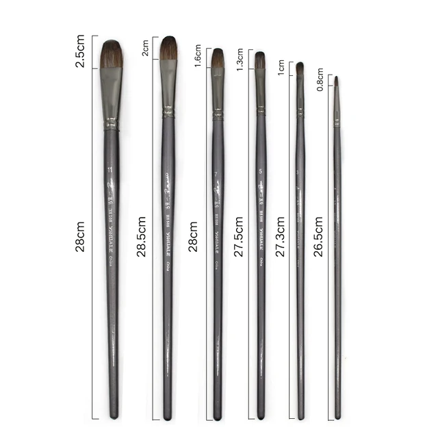 6 pcs/Set Professional High Quality Tool Squirrel Hair Oil Painting Brush Drawing Brush Filbert Pen For Acrylic Painting art 4