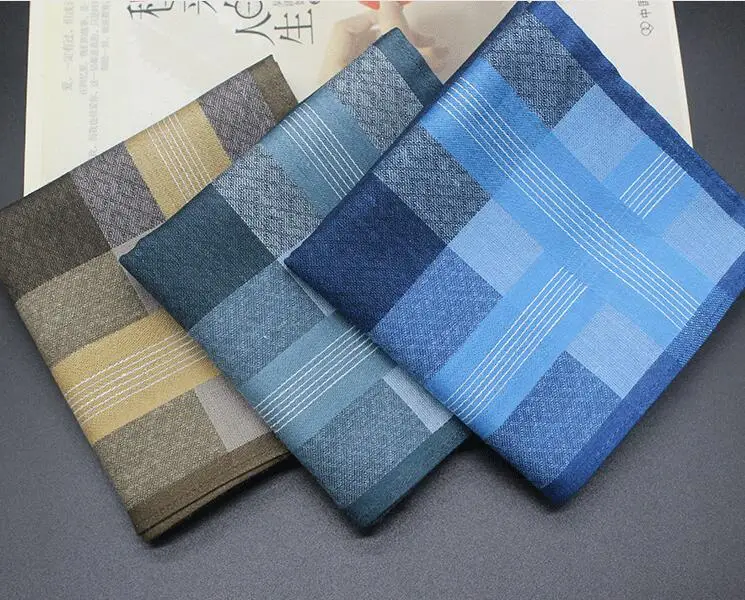Freeshipping 12pcs new 43*43cm Men's Pocket Squares Handkerchief Cotton