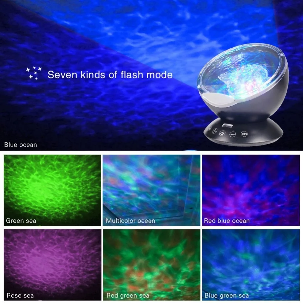 Романтический Красочный проектор волны океана Аврора небо праздник подарок космос и небо Мастер светодиодный Звездный ночной Светильник