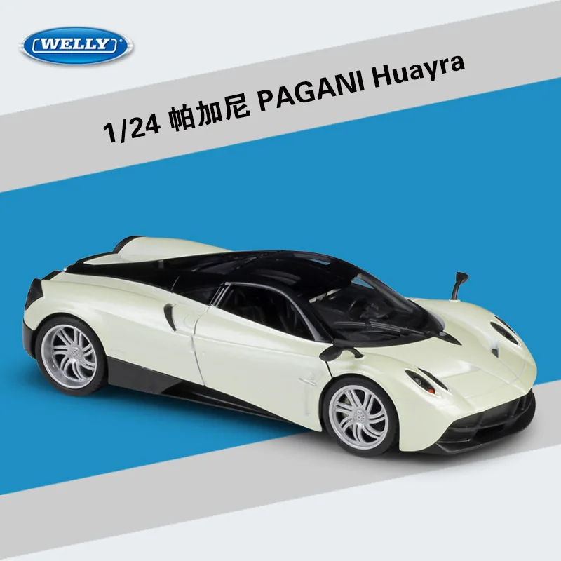 

WELLY 1:24 Scale Classic Metal Diecast Vehicles PAGANI Huayra Model Car Sports Car Alloy Toy Car For Children Gifts Collection