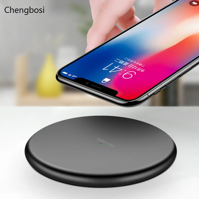 

High Quality Universal Qi Wireless Charger for Samsung Note8 Galaxy S7 Edge S8 Plus Note8 Iphone 8 X Mobile Pad with Package
