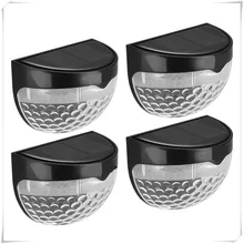 4 шт. водонепроницаемый наружный датчик освещения на солнечных батареях 6 светодиодов Интеллектуальный световой навес водосточная лампа сад украшение на стену лампы