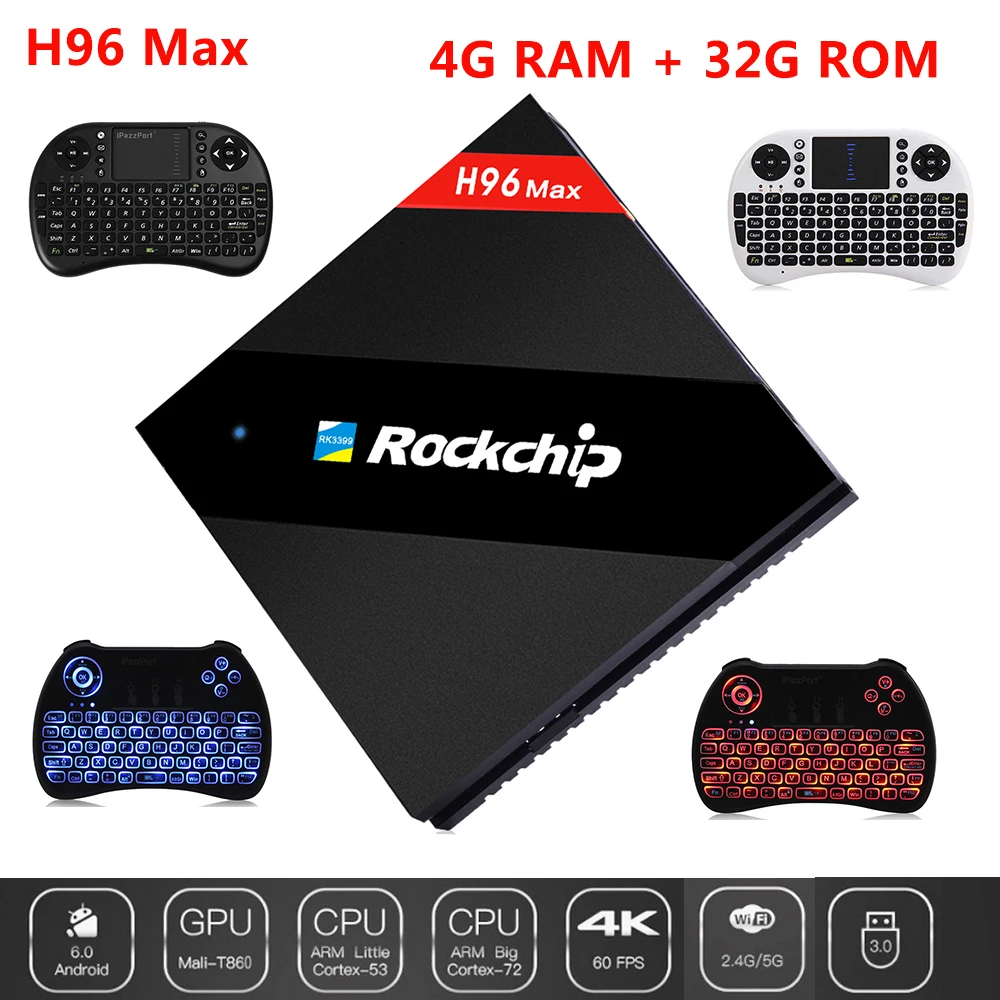 Aliexpress.com : Buy H96 MAX TV BOX RK3399 4GB RAM 32GB