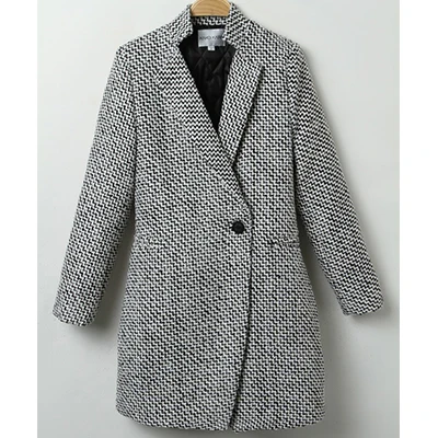 Осеннее зимнее женское Шерстяное Пальто Модное Элегантное длинное шерстяное пальто с отворотом Дамская Повседневная приталенная Женская куртка размера плюс S-7XL - Цвет: gray