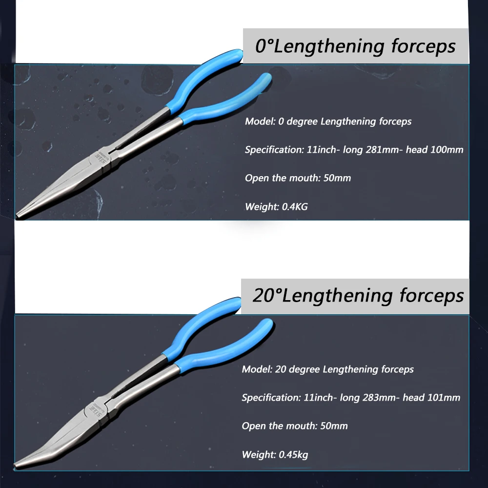 11 дюймов удлиняющие щипцы из углеродистой стали игольчатые плоскогубцы ручные инструменты многофункциональные 1 шт. удлиняющие щипцы