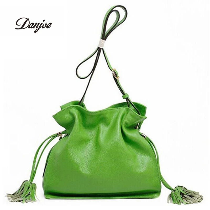 

DANJUE Fashion guarantee genuine leather women shoulder bag cute casual style six color messenger bag soft Mini women bag