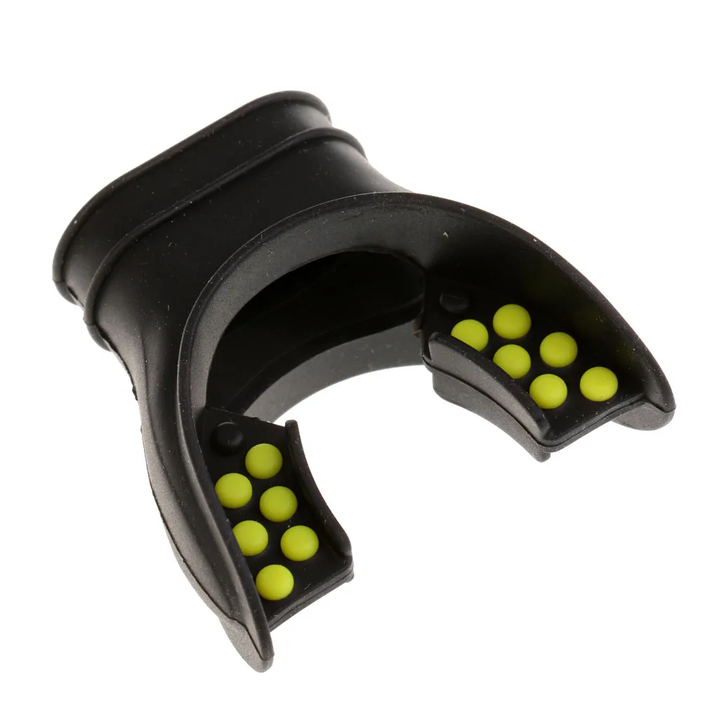 Scuba Diving Black Silicone Mouthpiece with Color Tab Replacement Regulator Octopus Snorkel Comfort Fit Mouth Piece