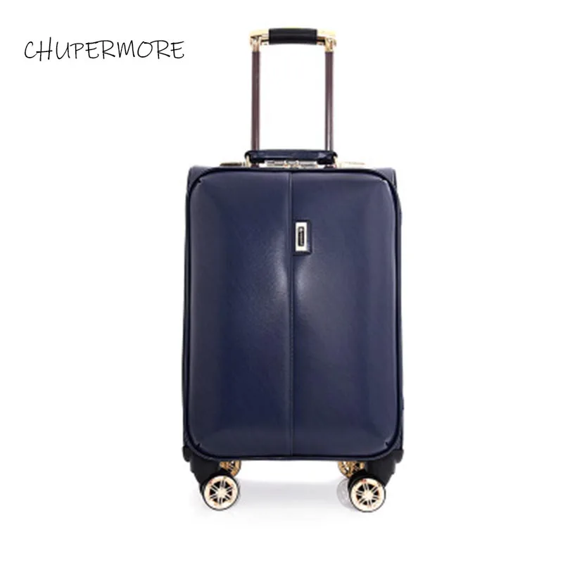 Кожаная сумка на колесиках, мужская деловая сумка, чемодан на колесиках, 16 дюймов, сумка для путешествий с паролем, Trelloy - Цвет: NO3