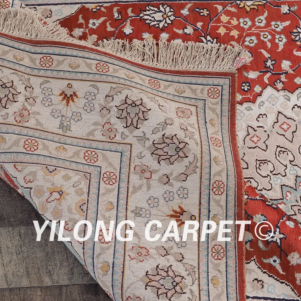 Yilong 5'x8 традиционной ручной работы из шелка ручной работы Восточный ковер Кашмира шелковые ковры (J10B5x8)