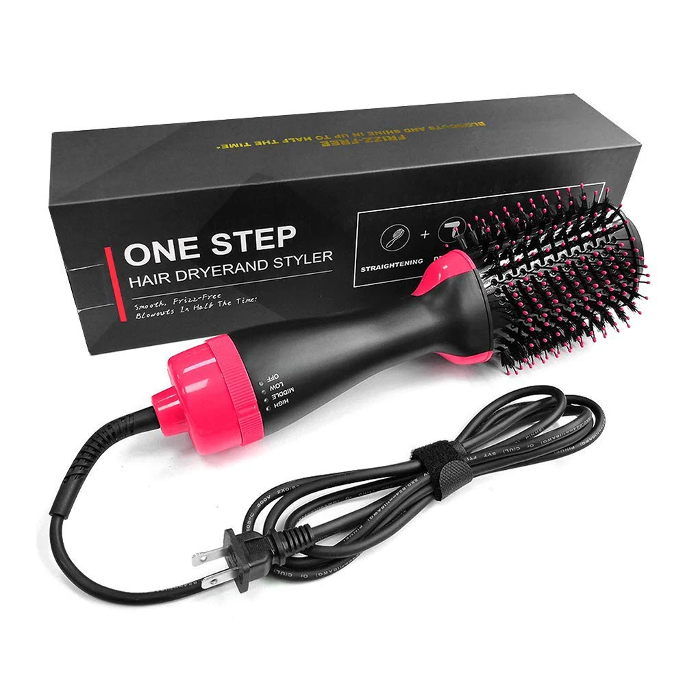 One Step Hair Curler Straightener Hair Dryer Curling Comb Hot Hair Air Brush Roller styling tools Electric Blow Dryer With Comb
