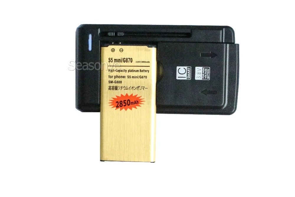 Сменный аккумулятор Seasonye 2850 мАч EB-BG800BBE золотистый + универсальное зарядное