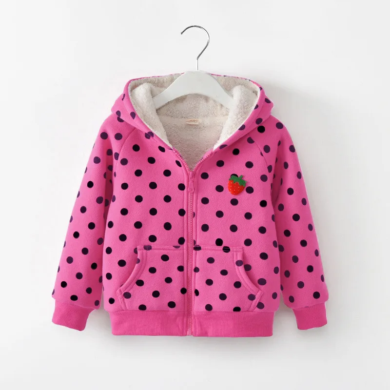 

BibiCola winter girls hoodies cardigan children's coats clothing kids thicken velvet warm sweatershirt outerwear girls jackets