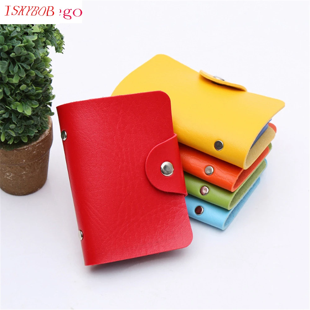 

24Bit 2sided Credit Card Holder waterproof plastic card sets Multicolor Business card pack Bus Card bag women purse men wallet