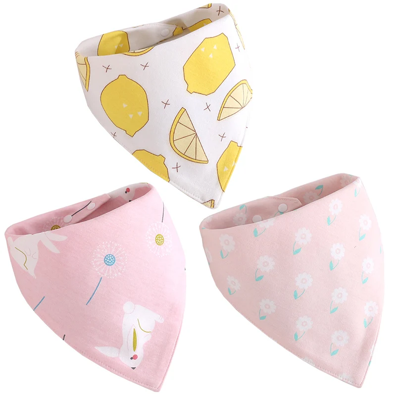 AmyaBaby 3pcs/lot 100% Cotton Baby Boy Girl Bibs Burp Cloths Triangle Newborn Stuff Baby Bibs Bandana Meal Feeding Baberos Bib