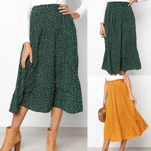 Винтажная пикантная юбка в горошек с оборками, базовая Повседневная Женская юбка с высокой талией, юбка для девочек, Mujer, на лето и весну, Jupe Princess#3