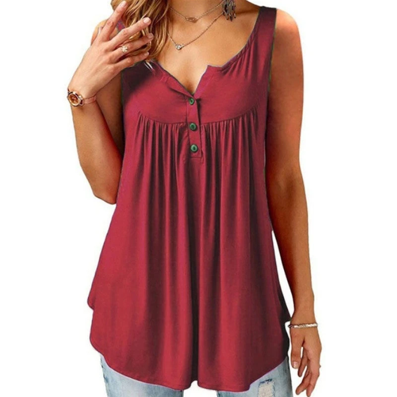 New Women Summer Sleeveless Tank Tops Vest Cotton Casual Loose Tanksin