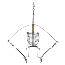 Рыболовная кормушка Автоматическая снасть Многофункциональный пусковая ловушка пружинная клетка крюк