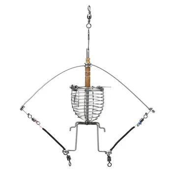

Fishing Feeder Automatic Tackle Multi Functional Launcher Trap Spring Cage Hook