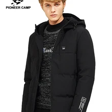 Пионерский лагерь с капюшоном зимние теплые пуховая куртка мужская брендовая одежда моды толстый пуховик мужской качество серый черный цвет AYR705306