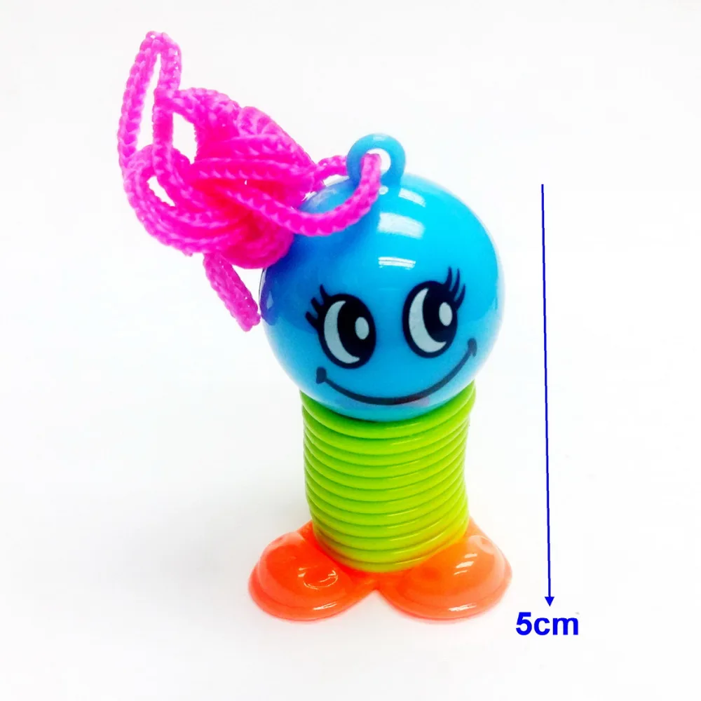 

2 Happy smile Ball Spring Jump Ups E465 necklace Boys Kids Toys Birthday Party Pinata Bag Filler Loot Favors Gift Prizes Novelty
