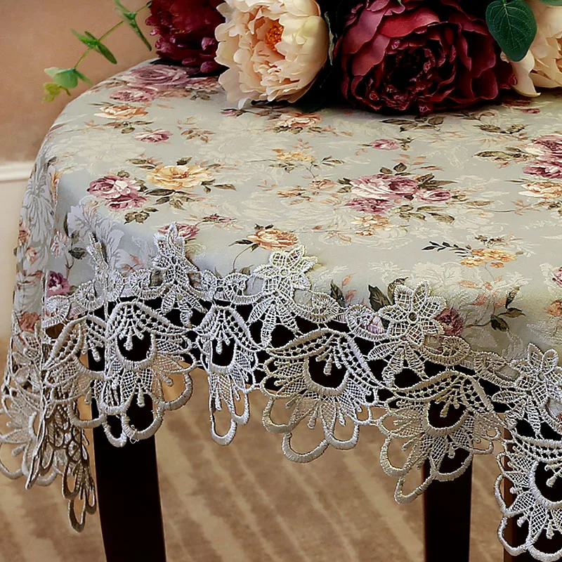 Embroidered tablecloths European style pastoral table table flag lace