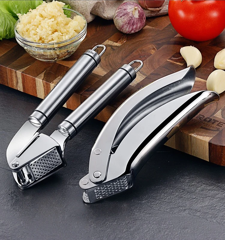 

Creative Designed Stainless Steel Garlic Press Kitchen Squeeze Tool Kitchen Utensil Vegetable Fruit Crusher Kitchen Gadget