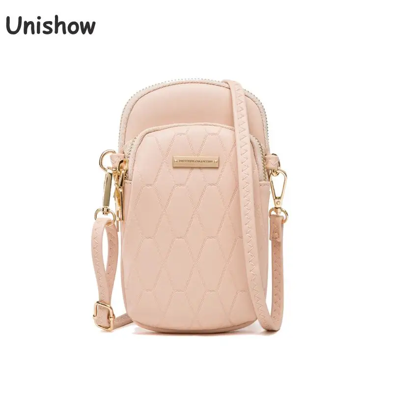 أزياء النساء الهاتف أكياس Crossbody مصغرة الإناث حقيبة كتف منقوشة بو الجلود محفظة للسيدات محفظة صغيرة المرأة حقيبة ساعي