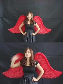 

Sexy black,Fashion white angel wings customize Large size Feather wings stage performance cosplay props EMS Free shipping