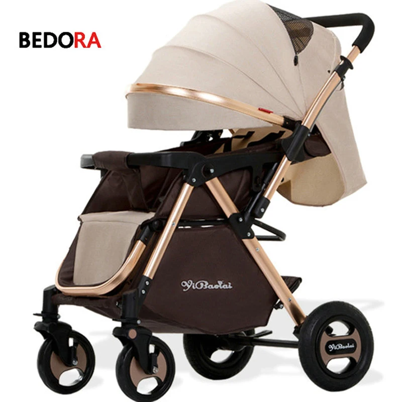 

Bedora baby stroller 2 in 1 stroller lie or damping folding light weight Two-way baby four seasons Russia free shipping