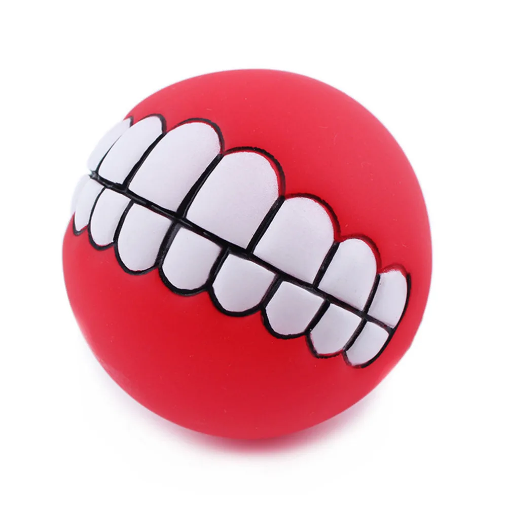 

1PC Lovely Pet Puppy Dog Funny Ball Teeth Silicon Toy