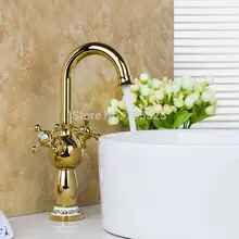 9834 Кухня поворотный носик кран бассейна Раковина Спрей смесителем Золотой опрыскиватель Ручка