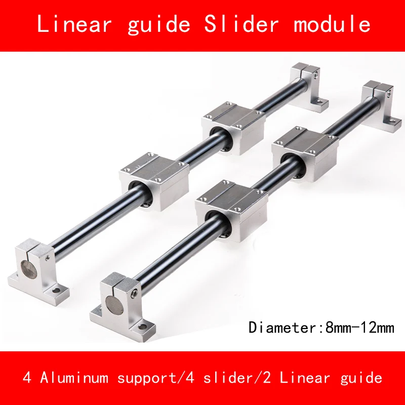 Линейный модуль понижения 8-12 мм 2 шт. линейной направляющей длина 300 мм-500 мм 4 шт. линейный блок 4 Алюминиевый сплав поддержка