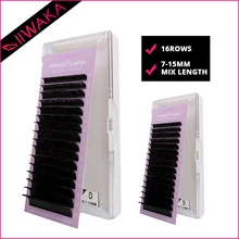 IIWAKA ресницы премиум наращивание шелковых ресниц индивидуальные накладные норковые ресницы J/B/C/D Curl