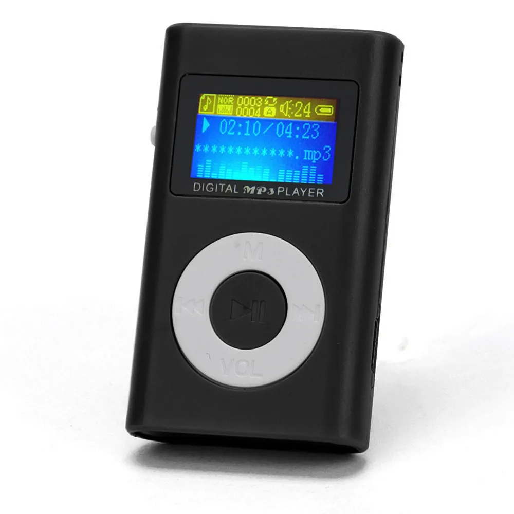 USB мини MP3 плеер ЖК-экран Поддержка 32 ГБ Micro SD TF карта MP3