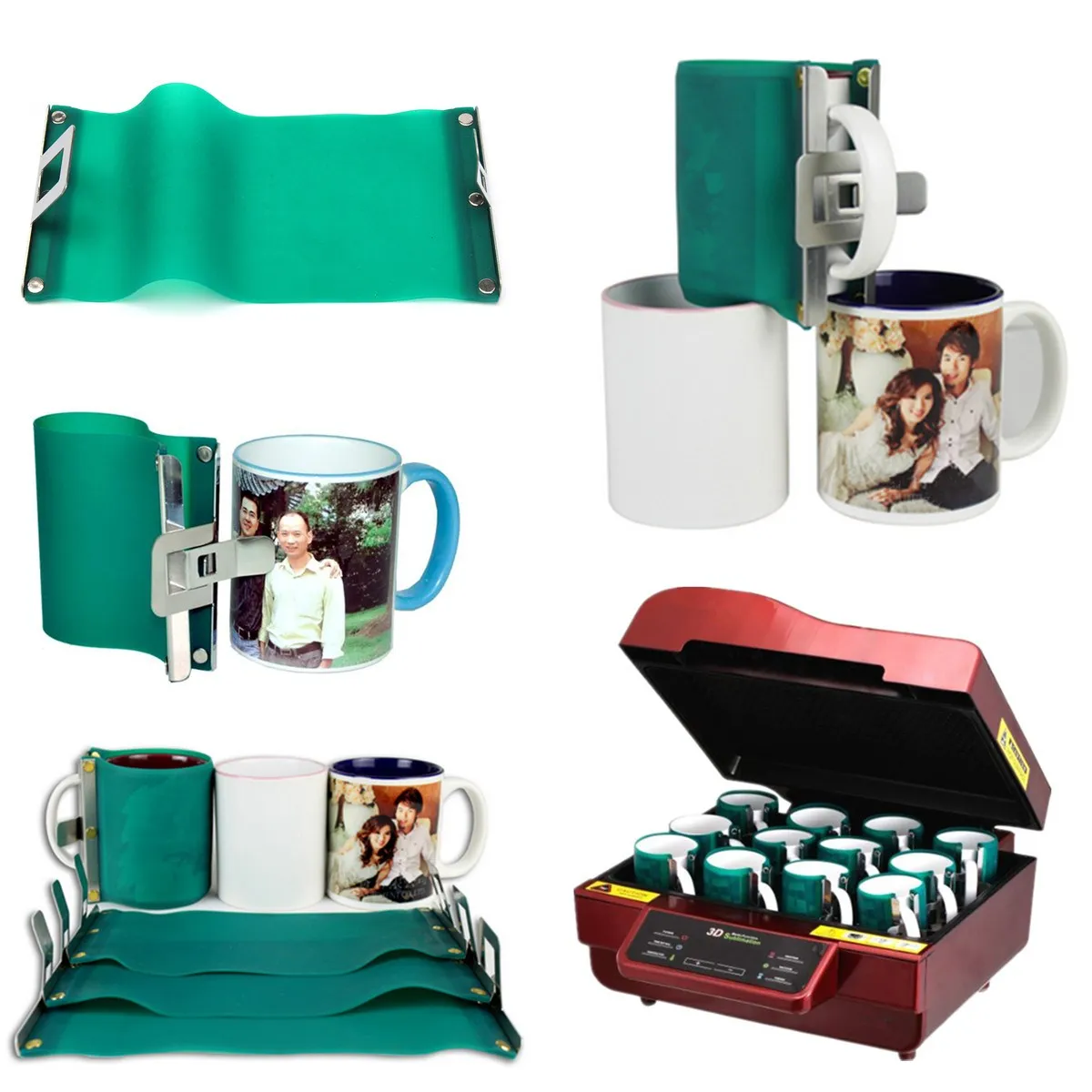 

3D Sublimation Silicone Mug Wrap Rubber Cup Clamp Fixture for Printing Mug 300ml