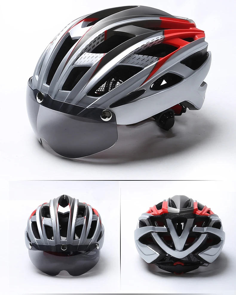 Szelyia велосипедный шлем линзы солнцезащитные очки козырек велосипедный шлем casco ciclismo capacete da bicicleta bici Mtb велосипедный шлем 58-61 см