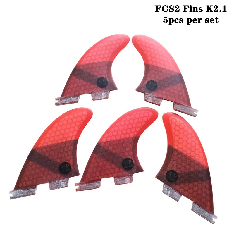 Surf FCS2 Fin K2.1 Black/Blue/Red/Green Fibreglass Honeycomb Surf Fins SUP Board Fin