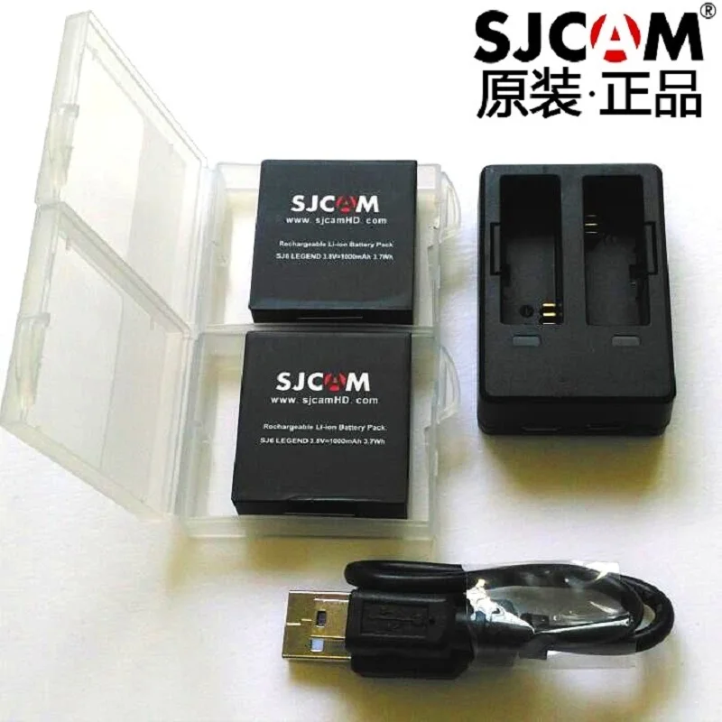 

SJCAM Accessories Original SJ6 Batteries Rechargable Battery Dual Charger Battery Case For SJCAM SJ6 Legend Action Sports Camera