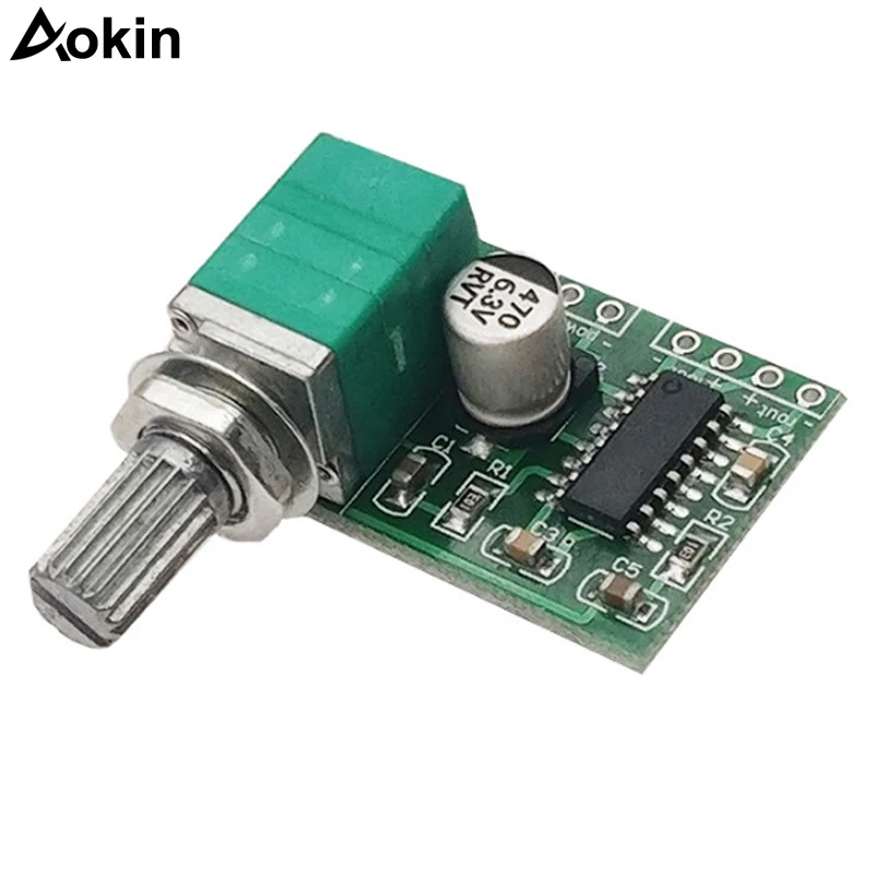Усилитель звука aolin PAM8403 5 В 2 канала 3 Вт регулятор громкости/USB|ЦАП| |