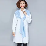 2016-New-Autumn-Women-Fashion-Loose-Female-Blue-Bow-Striped-Patchwork-Plus-size-Ladies-Long-Cardigan